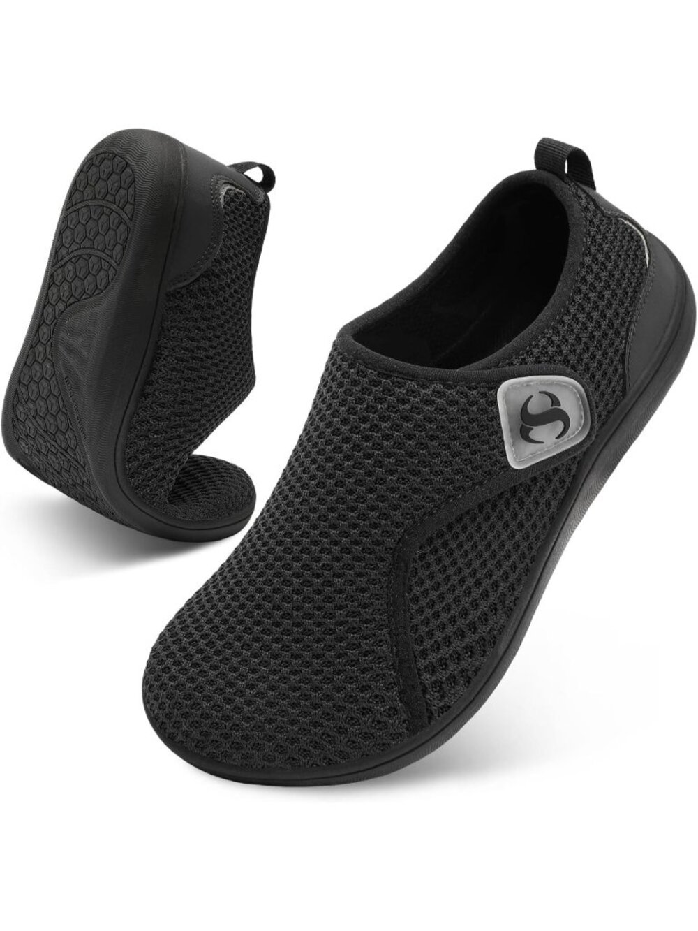 👑Women's Black Knitted Comfortable  Neuropathy Adjustable Wide Width Sneakers